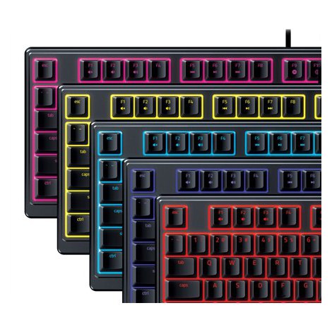 Razer | Gaming Keyboard | Ornata V3 X | Gaming keyboard | RGB LED light | NORD | Wired | Black | Numeric keypad | Silent Membran - 7
